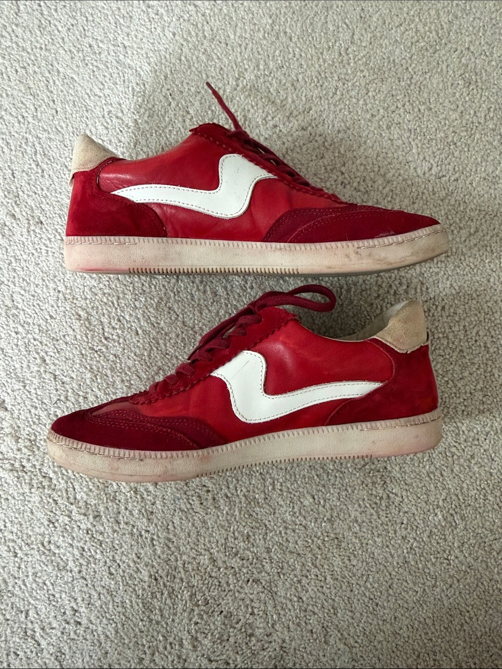 Dolce Vita Red and White Women's Sneakers - Picture 5 of 6